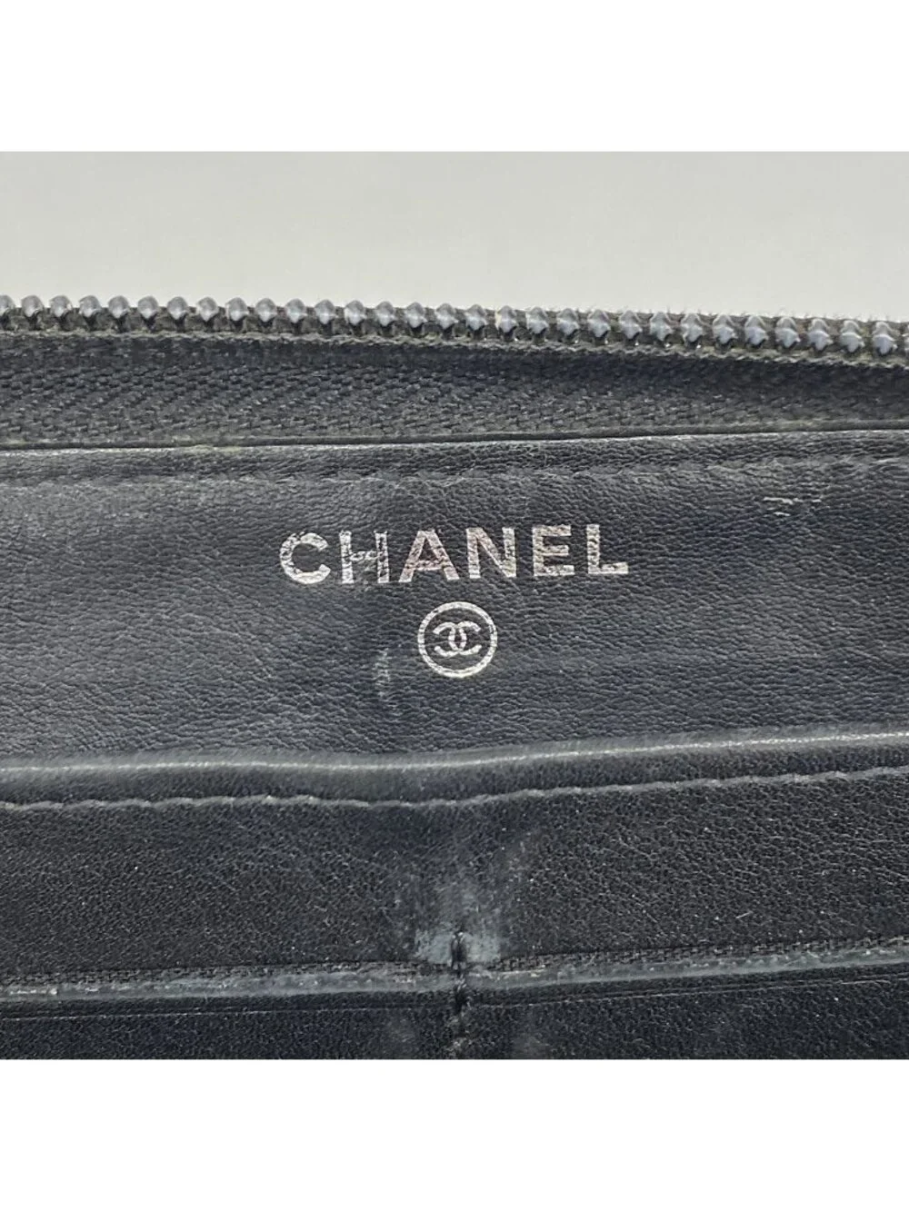 Chanel Wallet Caviar Leather Black Gold